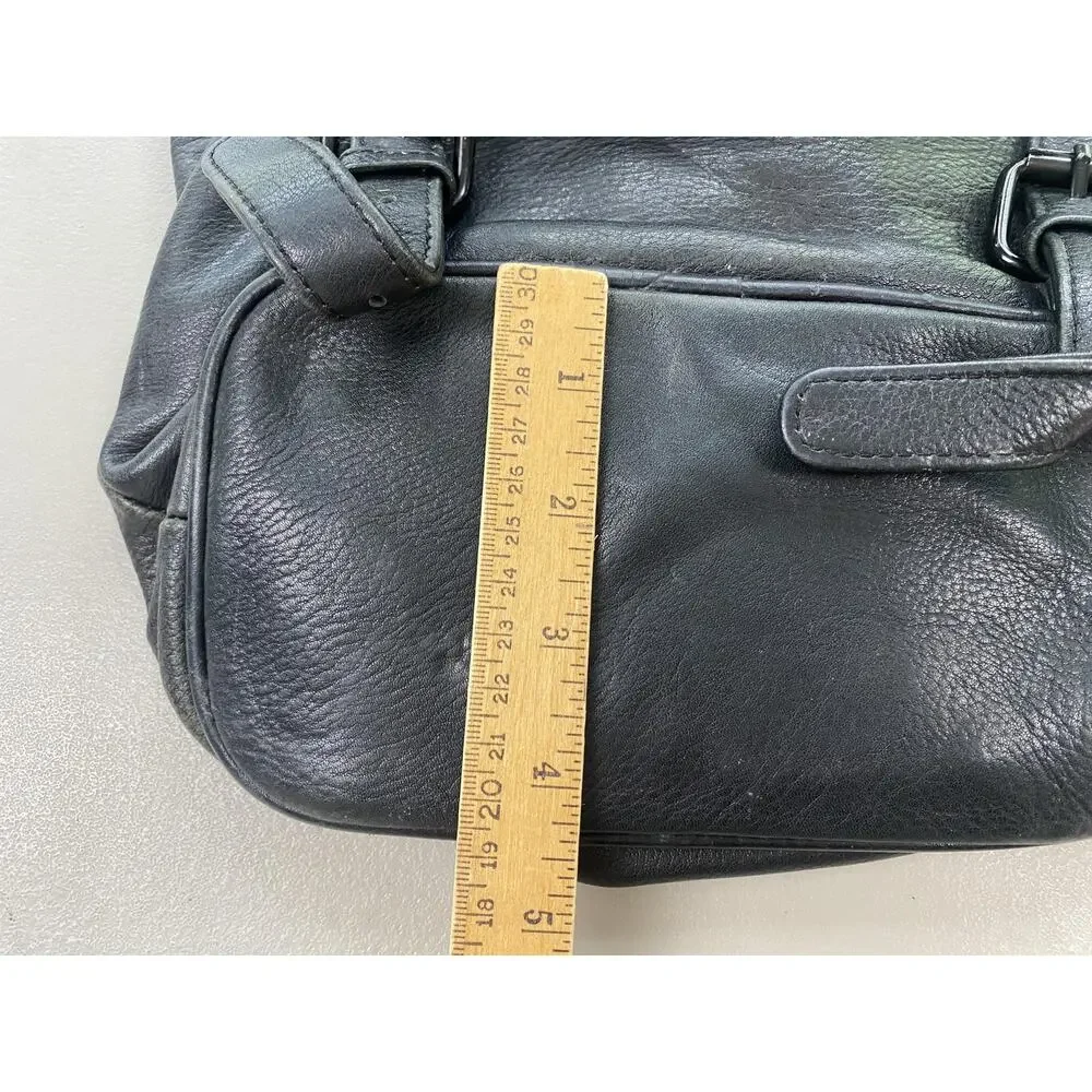 Harley-Davidson Leather Backpack Purse Small Black Logo Biker Vintage Y2K Moto‎